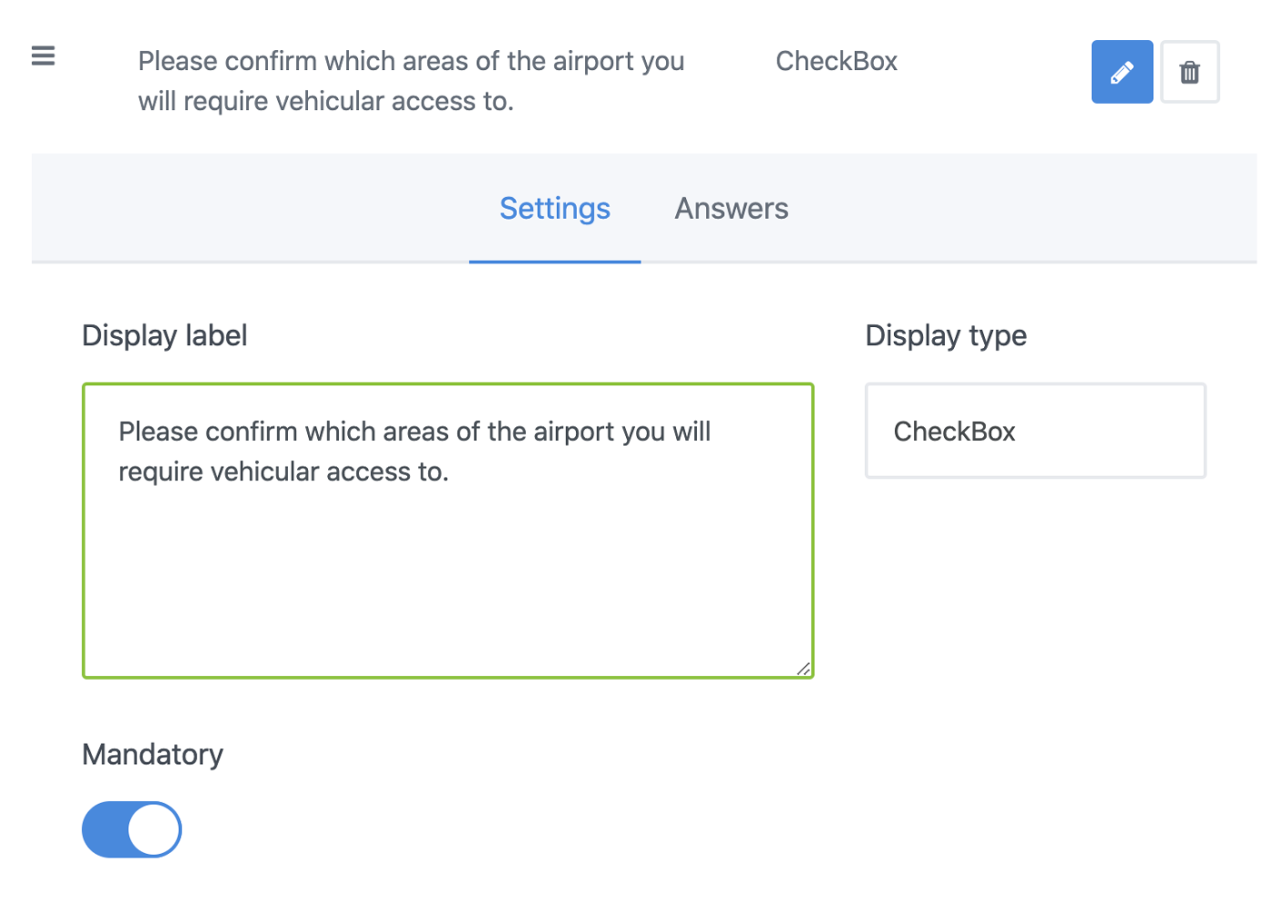 Setting up a milestone question | AIRDAT Onboard