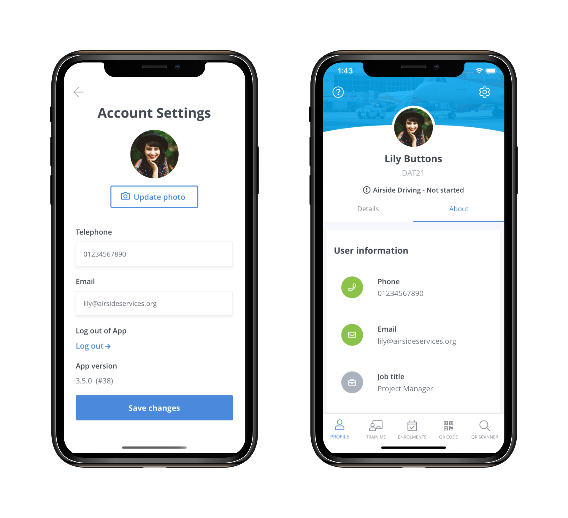 Account settings and user profile | AIRDAT VISA