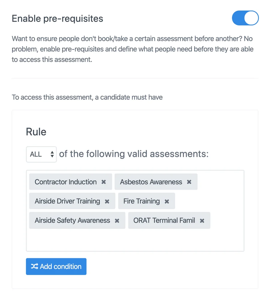 Assessment pre-requisites | AIRDAT Passport