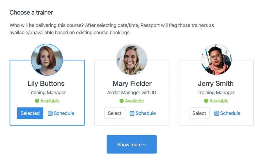 Airport training schedules | AIRDAT Passport