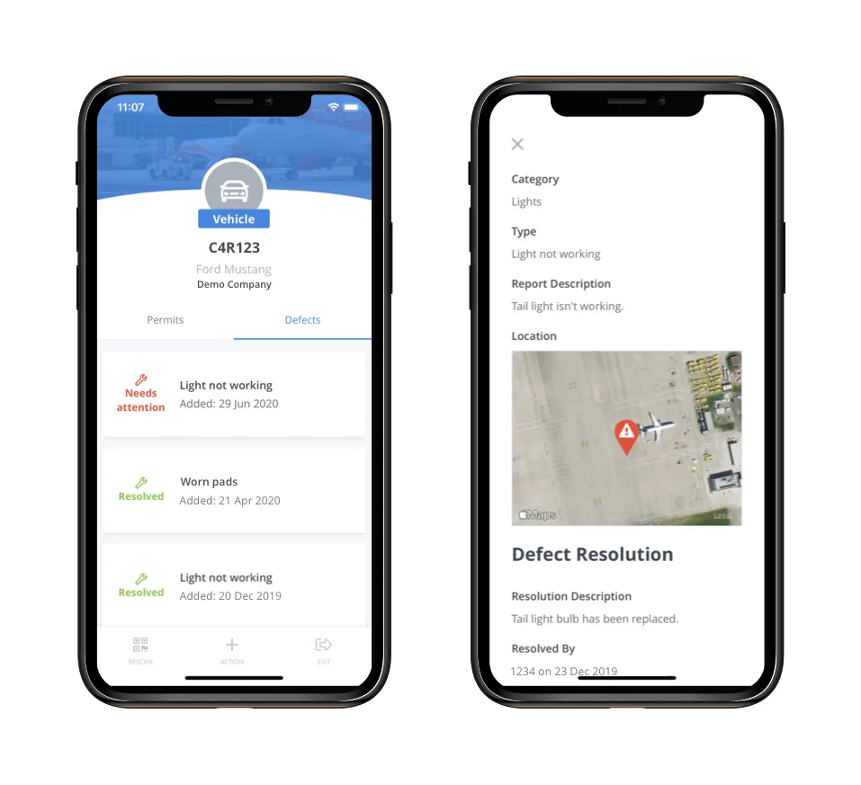 Fleet profile with defects | AIRDAT VISA